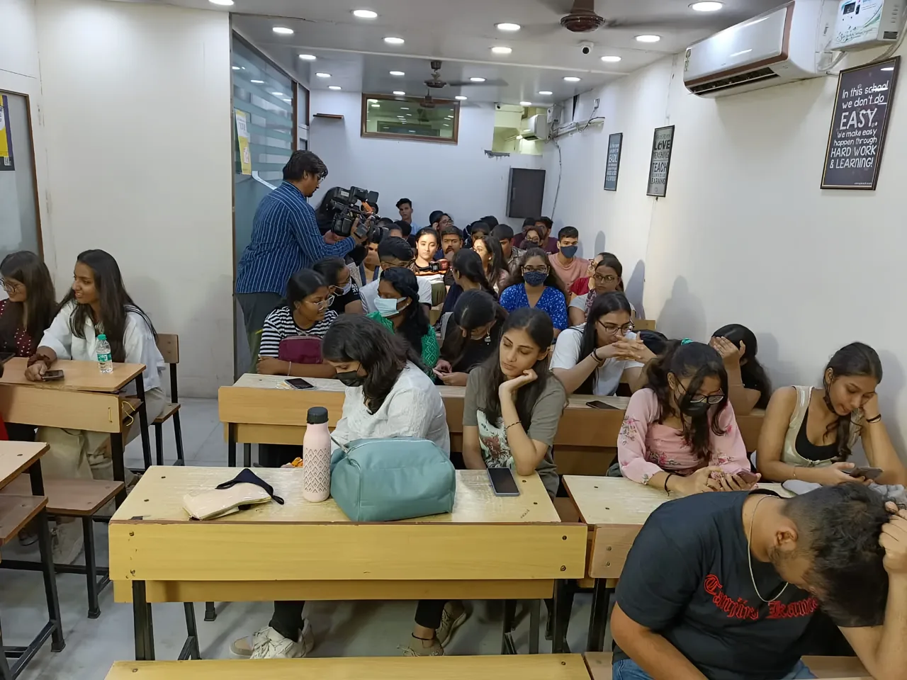 Students in a MAT preparation class at ISL Competitive Centre, South Delhi