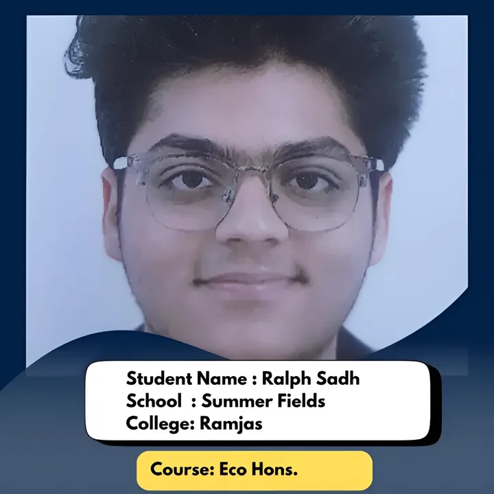 Ralph Sadh, ISL student, admitted to Ramjas College for Economics Hons.