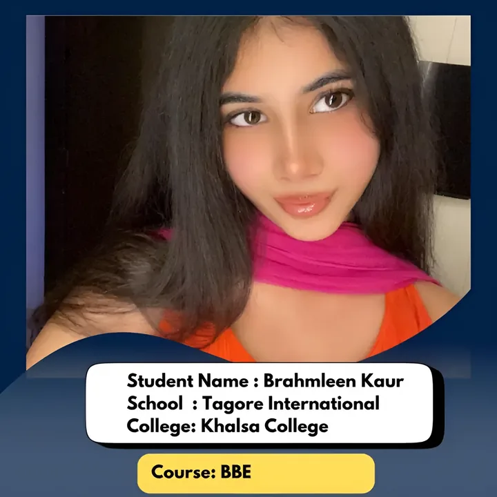 Brahmleen Kaur, ISL student, admitted to Khalsa College for BBE