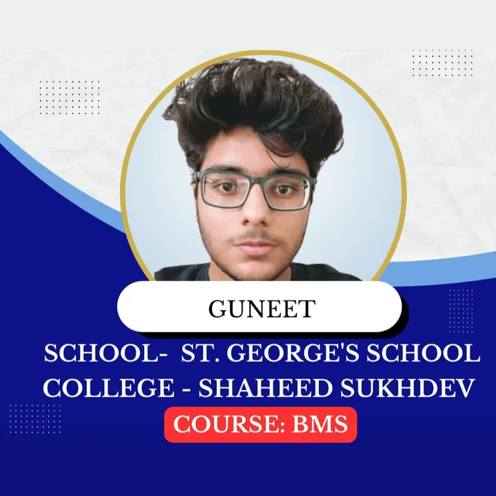 Guneet, ISL student, admitted to Shaheed Sukhdev College for BMS